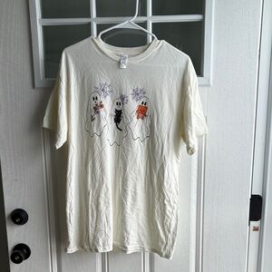 Cream Ghost Graphic T-Shirt